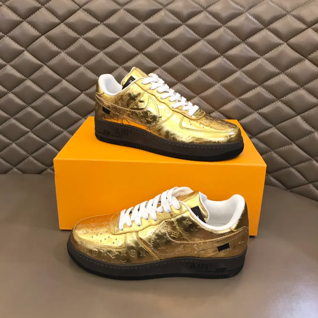 Men's shoes 💰p440 "*OUIS *UITTO*" x OFF-WHITE x Nike tripartite collaboration! Trendy and cool men's casual sports shoes with unrivaled color matching. The design idea basically continues the style of THE TEN. The Swoosh line and tongue label have a very familiar visual effect and are both fashionable and trendy! A must-have for fashionistas! The effect on your feet is absolutely stunning! Size: 38-45